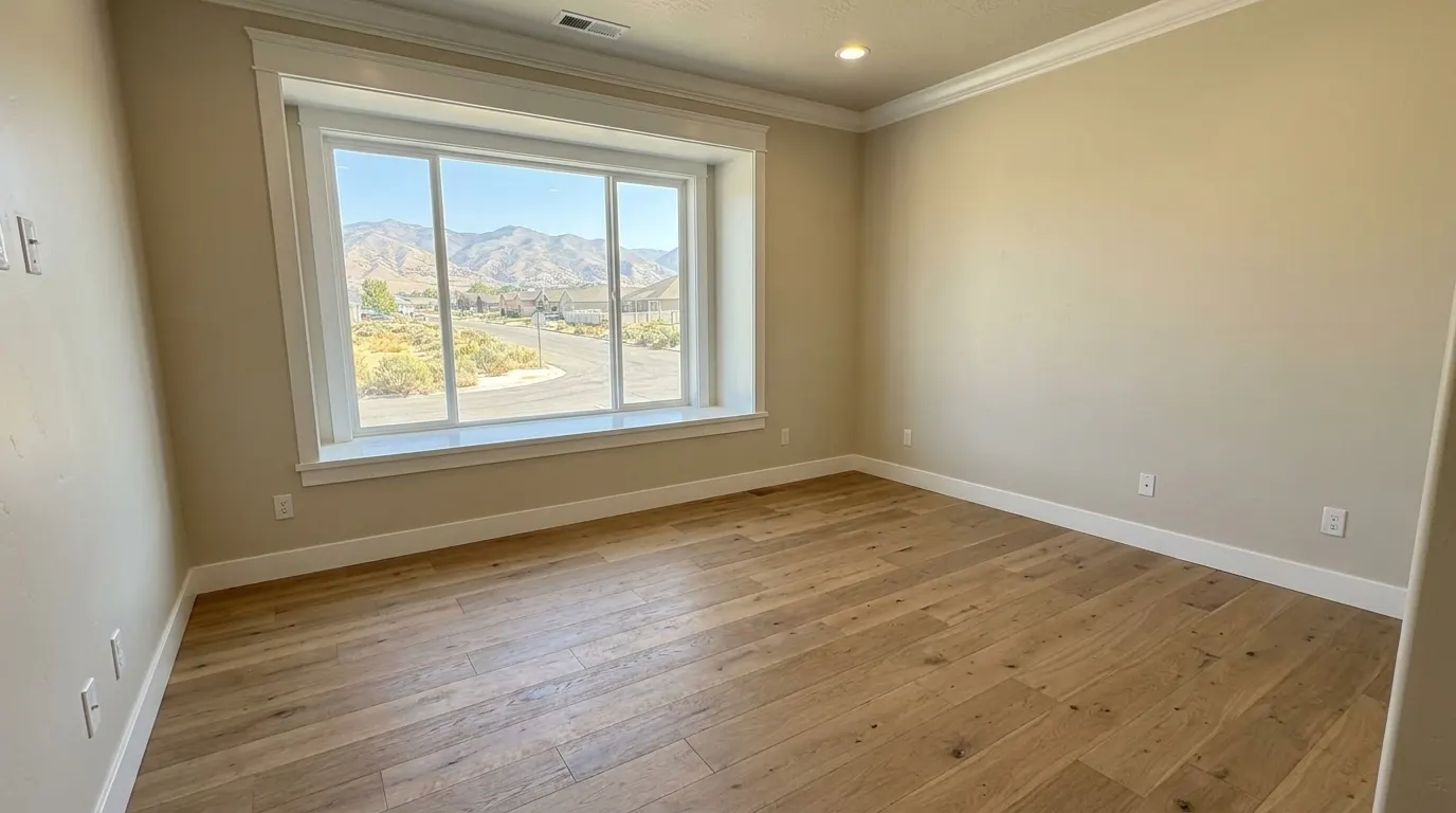 Same room fully rebuilt and finished after reconstruction