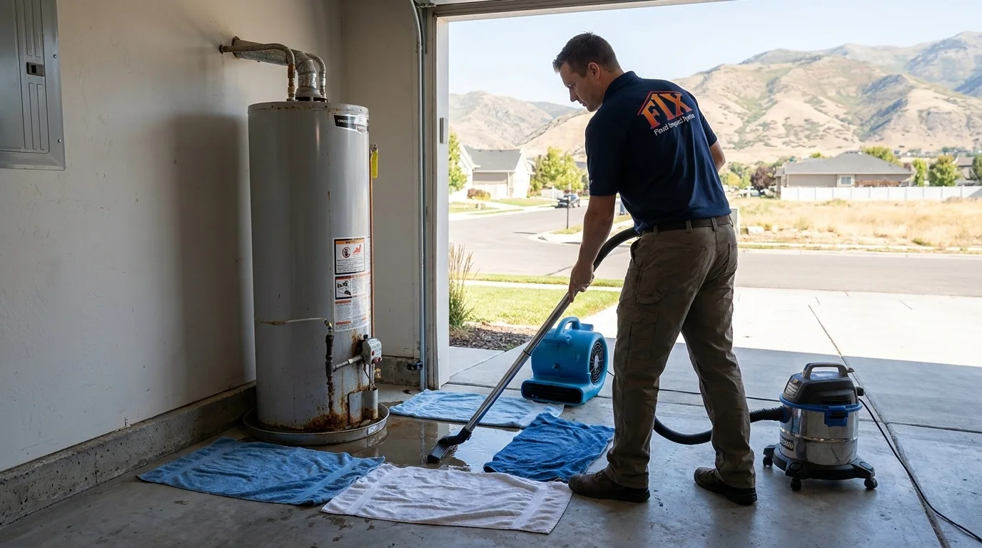 Emergency Water Heater Flood Cleanup in American Fork